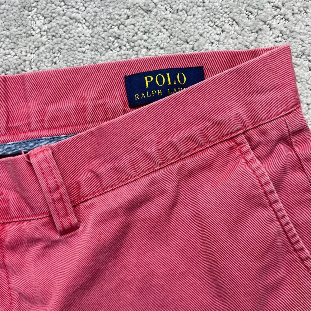 Polo Ralph Lauren Chino Shorts Mens Size 34 Pink Classic Fit 9 Inch Cotton Twill